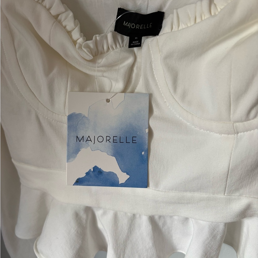 MAJORELLE Cream Ruffled Blouse - Picture 3 of 3